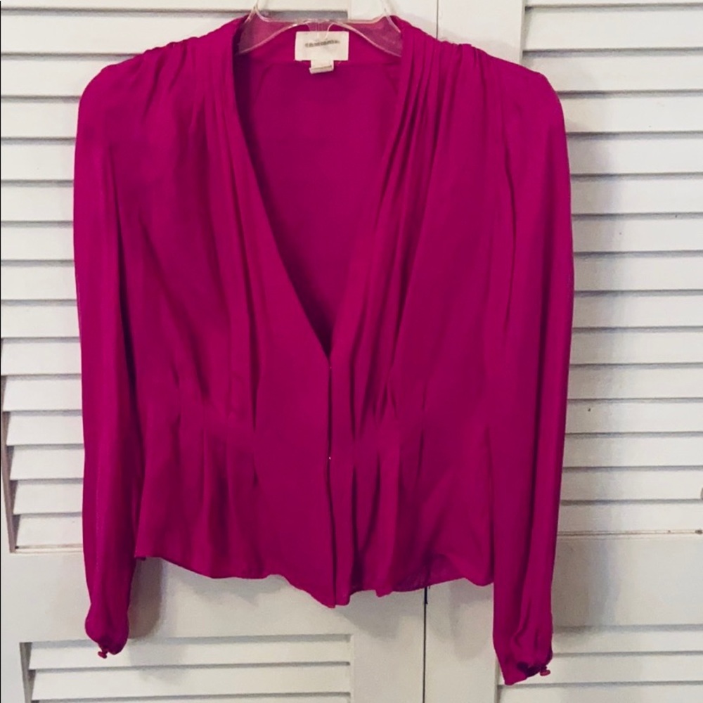 J.Crew Collection Lavender Purple Silk Button Top